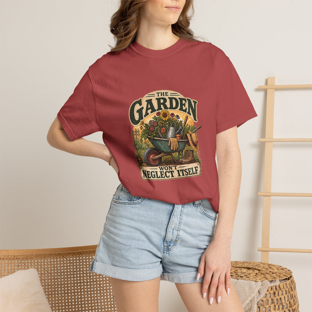 Garden T-Shirt — "The Garden Won’t Neglect Itself" Vintage Gardening Tee