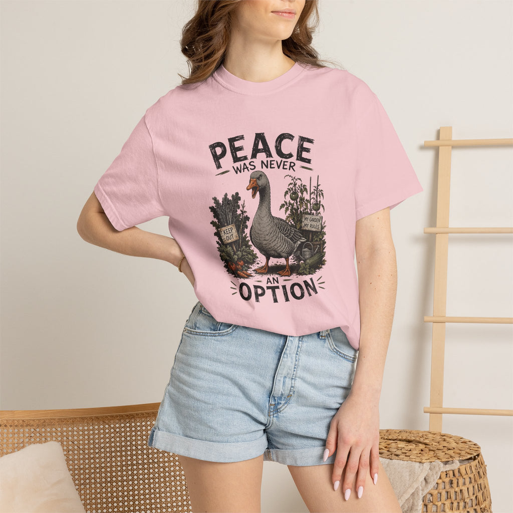 Peace Was Never an Option Tee — Vintage Goose Graphic T-Shirt