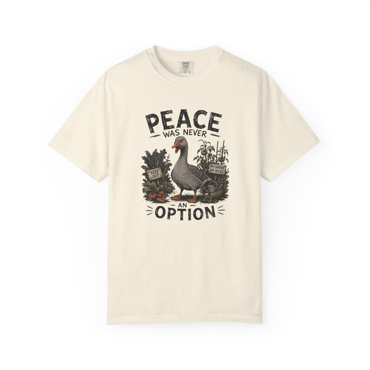Peace Was Never an Option Tee — Vintage Goose Graphic T-Shirt