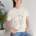 Botanical Sketch Tee —Vintage Cosmos Illustration T-Shirt