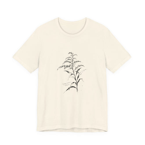 Botanical Sketch Tee — Vintage Goldenrod Illustration T-Shirt