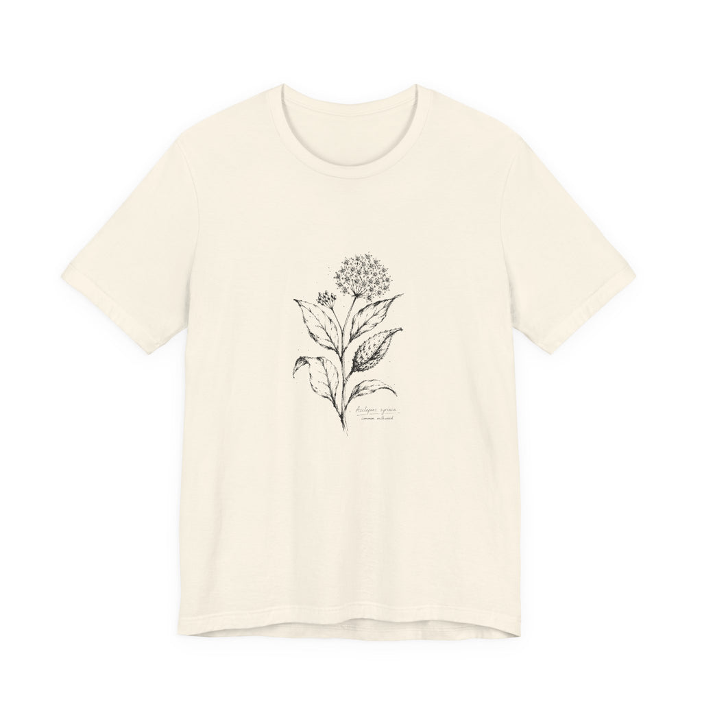 Botanical Sketch Tee — Vintage Milkweed Illustration T-Shirt