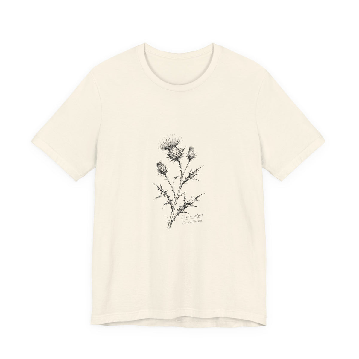 Botanical Sketch Tee — Vintage Thistle Illustration T-Shirt